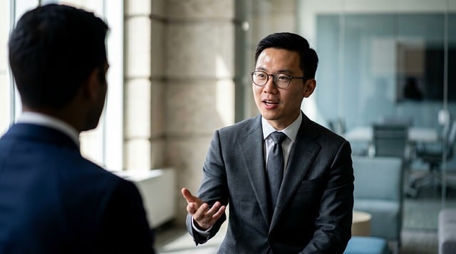 상황별 예시: 인스타 팔로워 서비스, 이렇게 고르세요 - young man, business suit, glasses, discussion, gesturing, office, communication, man in suit,