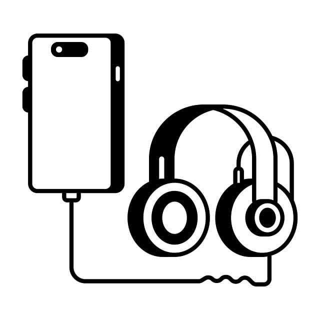 유튜브 수익창출 신청 절차 및 주의사항 - headphones, smartphone, mobile phone, technology, mobile device, wired headphones, icon, black and wh