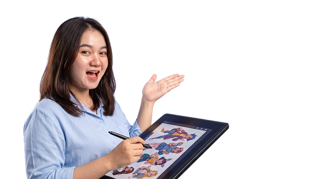 2026년 유튜브 수익 창출 기준 달성을 위한 단계별 실행 전략 - woman, art tablet, drawing, digital drawing, illustrator, smile, asian woman, demonstra