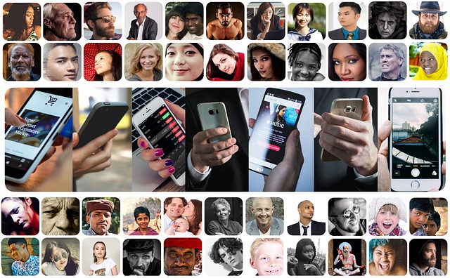 흔한 실수와 피하는 법 - people, network, smartphone, hand, photomontage, faces, photo album, world, population, media, system, web, ne