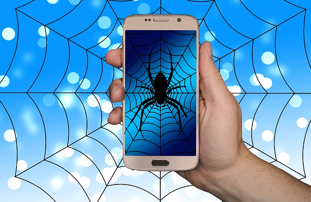 흔한 실수와 피하는 법 - smartphone, hand, web, spider web, spider, internet, network, social, social network, logo, facebook, google, 
