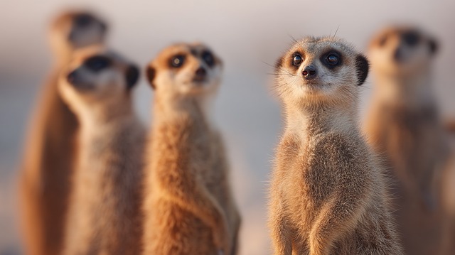 인스타 공구 성공, 팔로워 수가 전부는 아닙니다 - meerkats, standing, lookout, alert, group, social animals, cute, desert, savanna, dry grass, wil